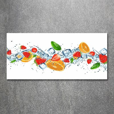 Quadro in vetro acrilico Frutta con ghiaccio