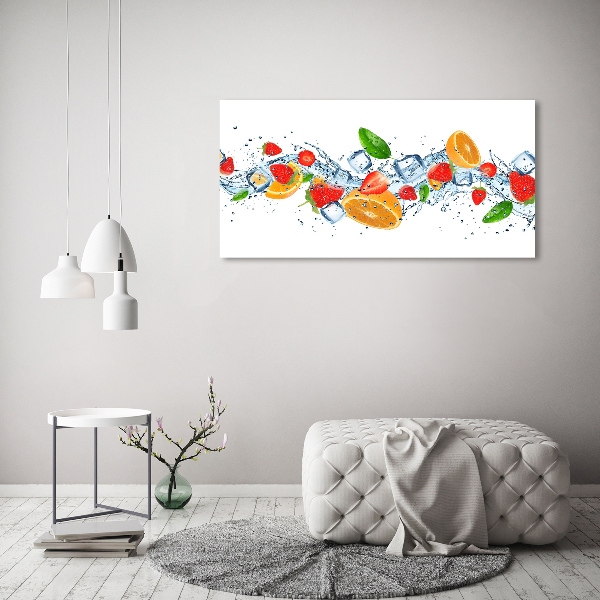 Quadro in vetro acrilico Frutta con ghiaccio