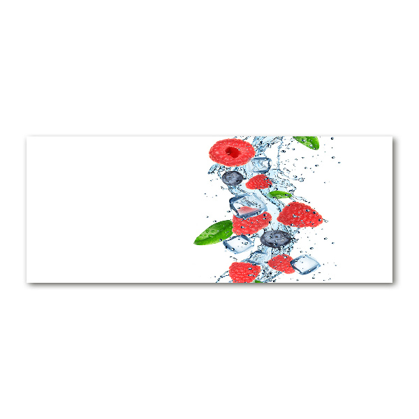 Quadro vetro acrilico Frutti di bosco con ghiaccio