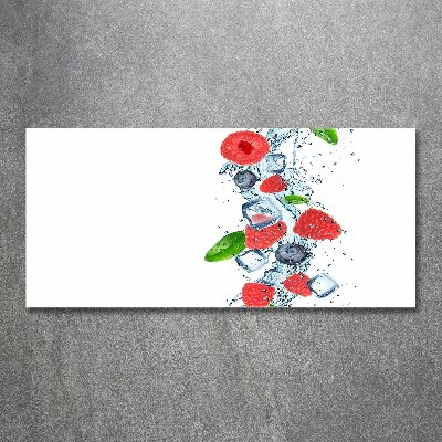 Quadro vetro acrilico Frutti di bosco con ghiaccio