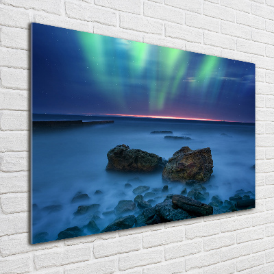 Quadro in vetro acrilico Aurora boreale