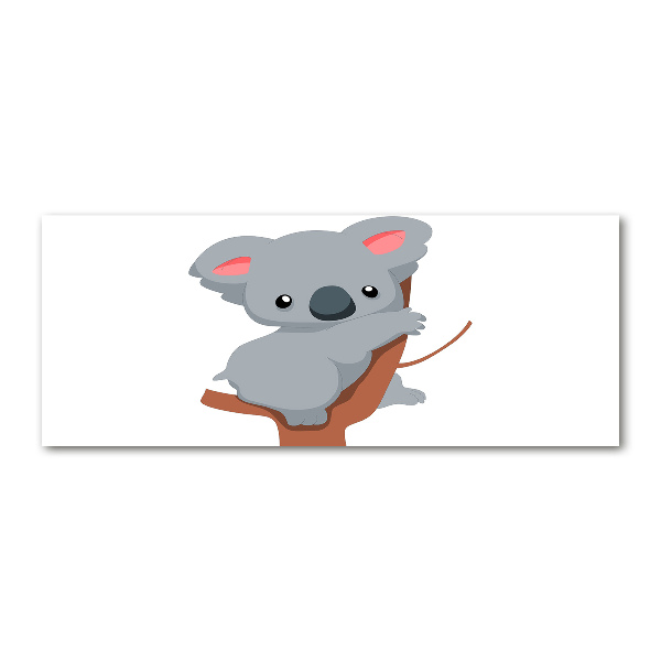Quadro su vetro acrilico Koala su un albero