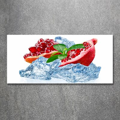 Quadro su vetro acrilico Melograno con ghiaccio