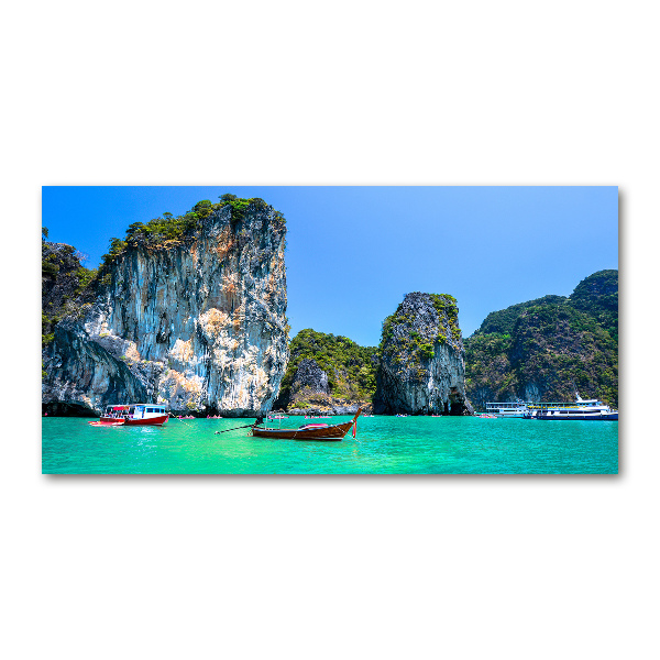 Quadro su vetro acrilico Barche Thailandia
