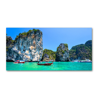 Quadro su vetro acrilico Barche Thailandia
