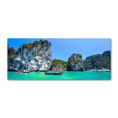 Quadro su vetro acrilico Barche Thailandia