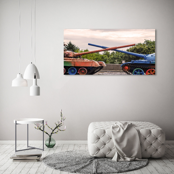 Quadro in vetro acrilico Due serbatoi