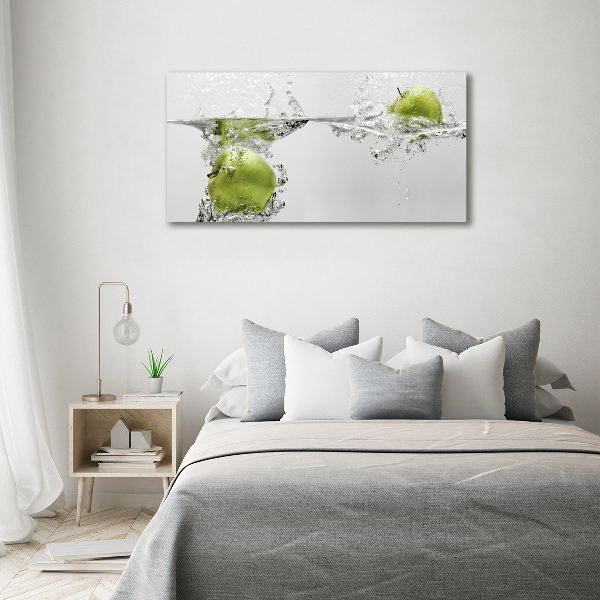 Quadro in vetro acrilico Una mela sott'acqua