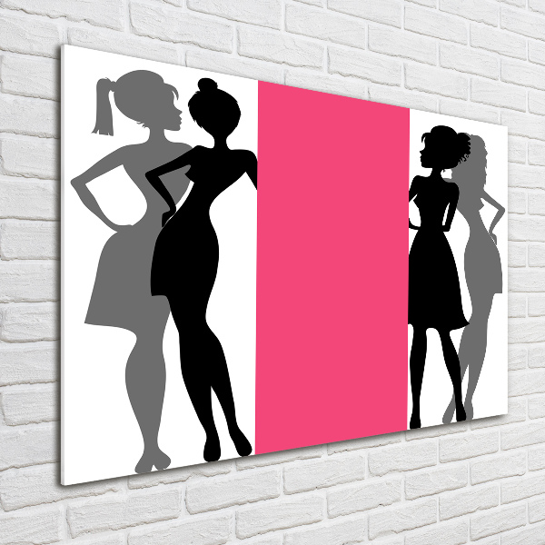 Quadro in vetro acrilico Silhouette femminili