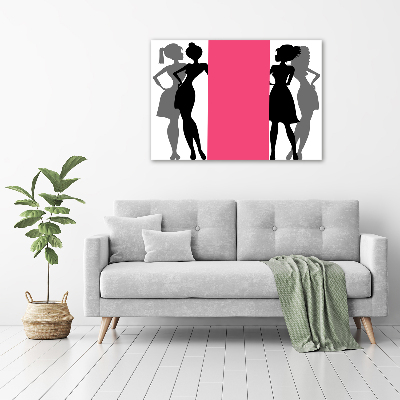 Quadro in vetro acrilico Silhouette femminili