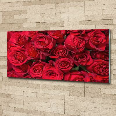 Quadro in vetro acrilico Rose rosse