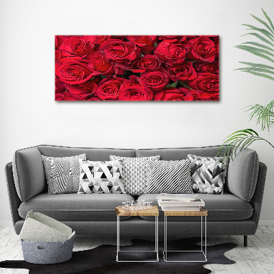 Quadro in vetro acrilico Rose rosse