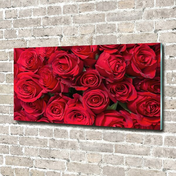 Quadro in vetro acrilico Rose rosse