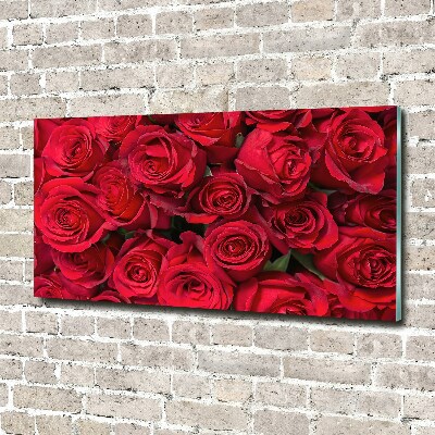 Quadro in vetro acrilico Rose rosse