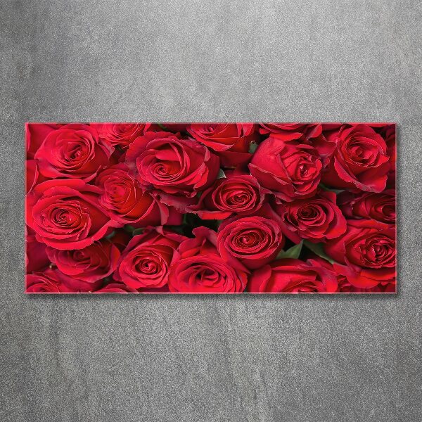Quadro in vetro acrilico Rose rosse