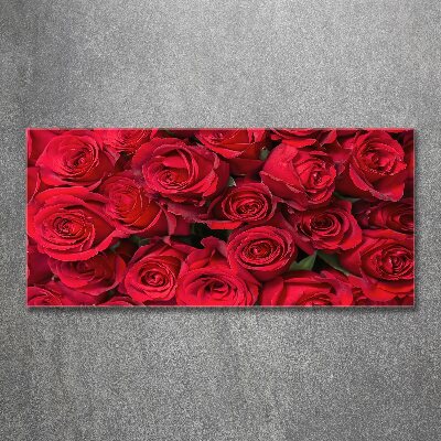 Quadro in vetro acrilico Rose rosse