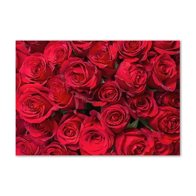 Quadro in vetro acrilico Rose rosse