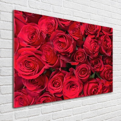 Quadro in vetro acrilico Rose rosse