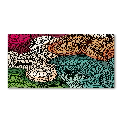 Quadro vetro acrilico Piume astratte