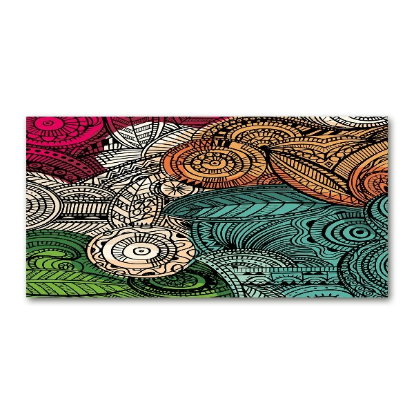 Quadro vetro acrilico Piume astratte