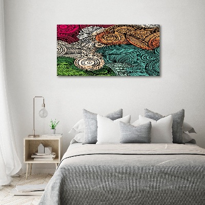 Quadro vetro acrilico Piume astratte