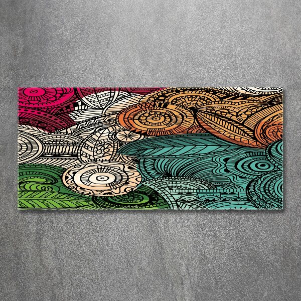 Quadro vetro acrilico Piume astratte