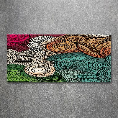 Quadro vetro acrilico Piume astratte