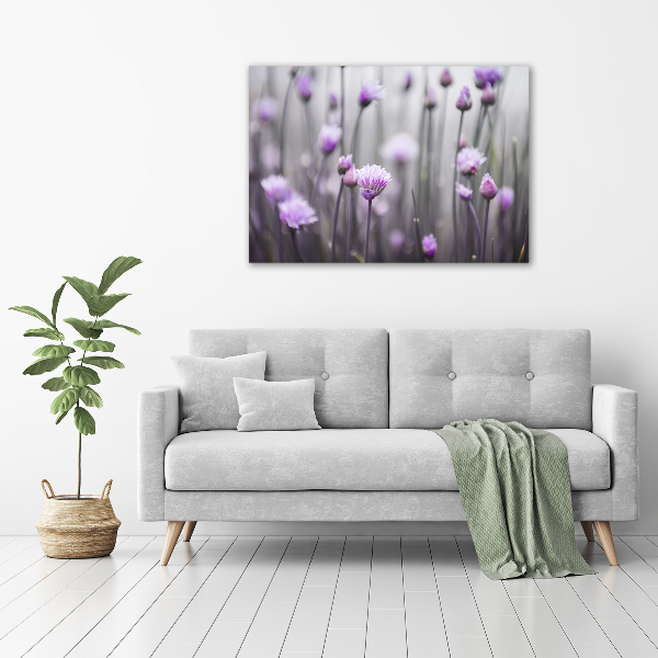 Quadro su vetro acrilico Fiori di erba cipollina