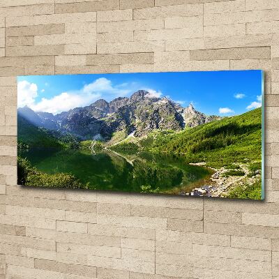 Quadro vetro acrilico L'occhio del mare dei Monti Tatra