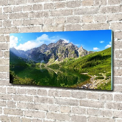 Quadro vetro acrilico L'occhio del mare dei Monti Tatra