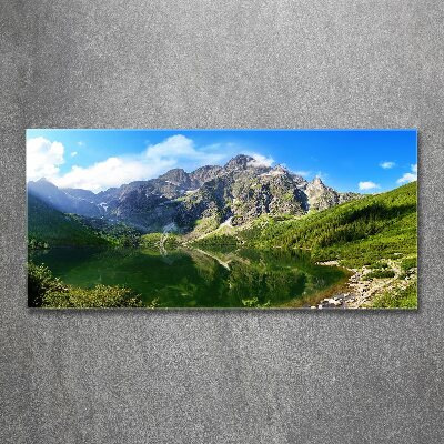 Quadro vetro acrilico L'occhio del mare dei Monti Tatra