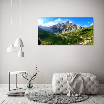 Quadro vetro acrilico L'occhio del mare dei Monti Tatra