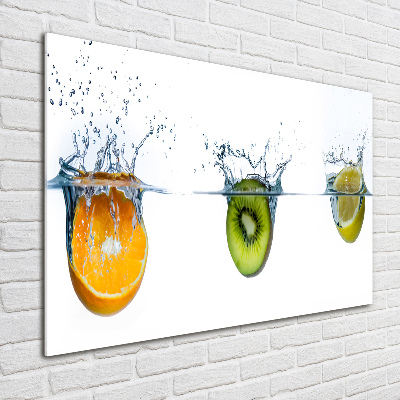 Quadro vetro acrilico Frutti sott'acqua