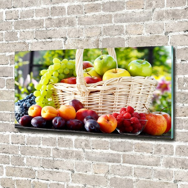Quadro in vetro acrilico Cesto di frutta