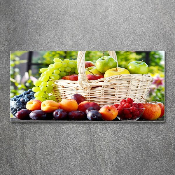 Quadro in vetro acrilico Cesto di frutta