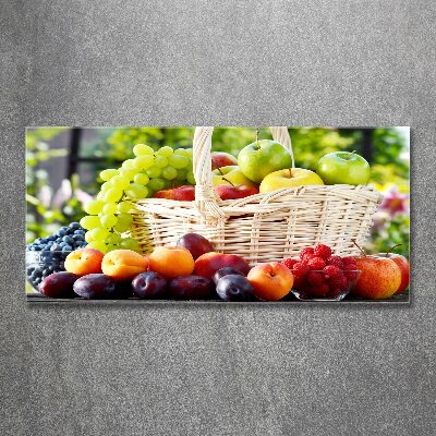 Quadro in vetro acrilico Cesto di frutta