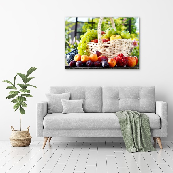 Quadro in vetro acrilico Cesto di frutta