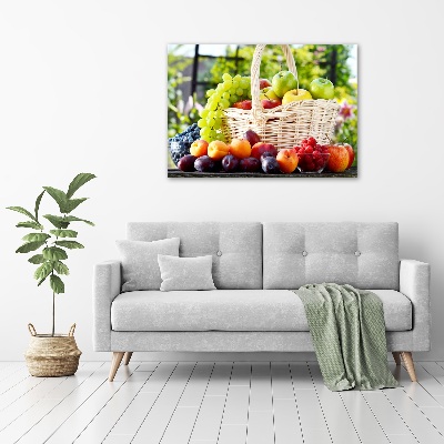 Quadro in vetro acrilico Cesto di frutta