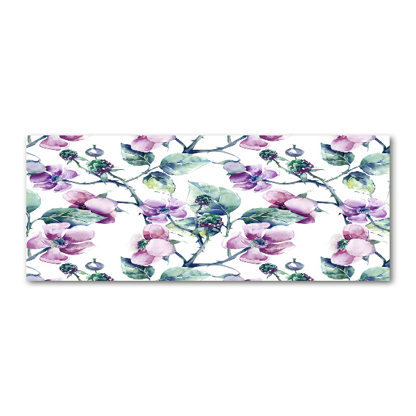 Quadro in vetro acrilico Fiori di mora