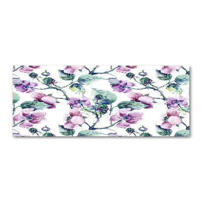 Quadro in vetro acrilico Fiori di mora