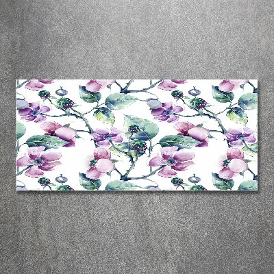 Quadro in vetro acrilico Fiori di mora