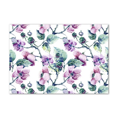 Quadro in vetro acrilico Fiori di mora