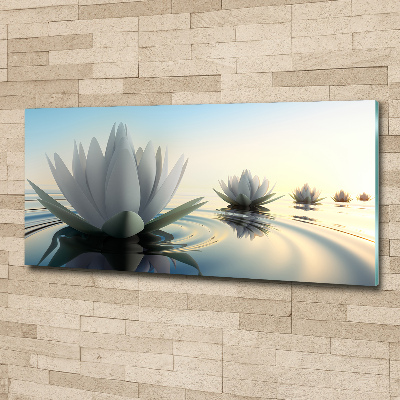 Quadro in vetro acrilico Fiore di loto