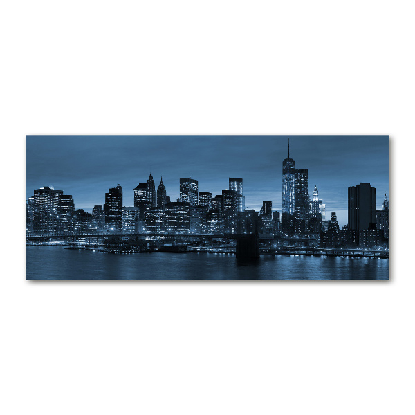 Quadro vetro acrilico New York di notte