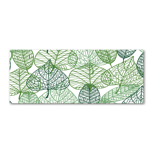 Quadro su vetro acrilico Motivo a foglie verdi