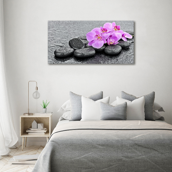 Quadro in vetro acrilico Pietre Orchidea