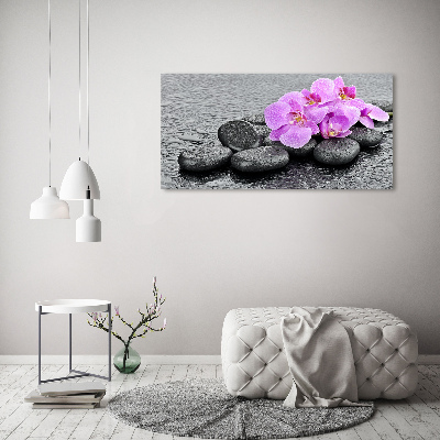 Quadro in vetro acrilico Pietre Orchidea