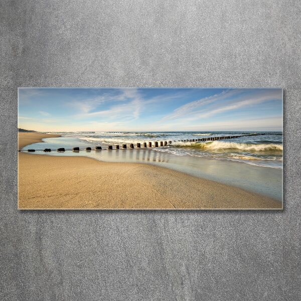 Quadro in vetro acrilico Spiaggia sul Mar Baltico