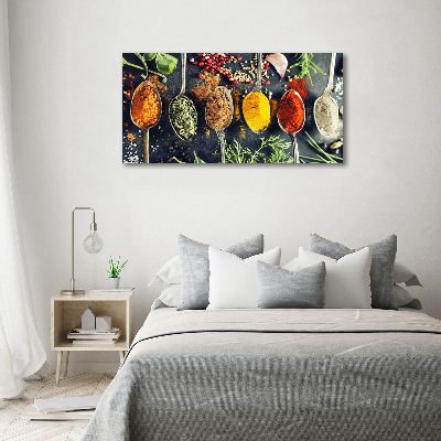 Quadro in vetro acrilico Spezie colorate