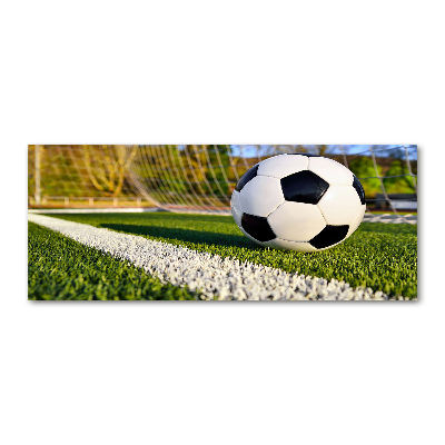 Quadro vetro acrilico La palla è in porta